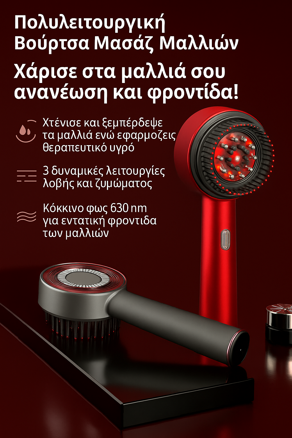 RedLight Hair Spa – Συσκευή Μασάζ & Θεραπείας Μαλλιών