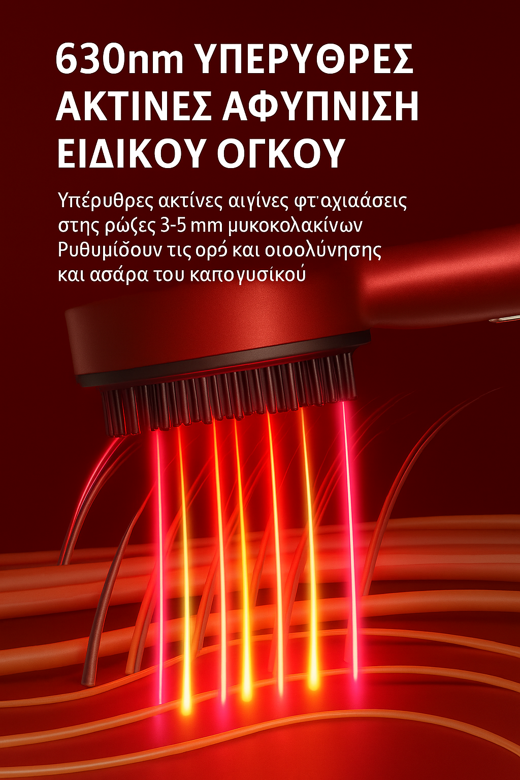 RedLight Hair Spa – Συσκευή Μασάζ & Θεραπείας Μαλλιών